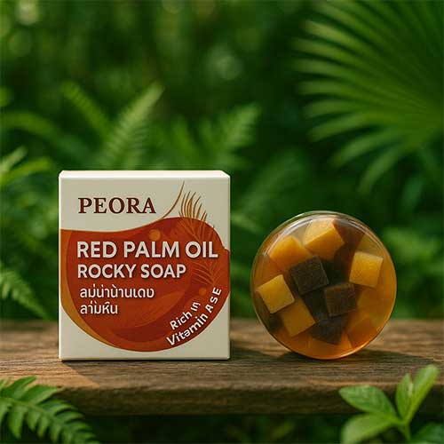 สบู่ปาล์มแดงลายหิน-ฉากธรรมชาติ